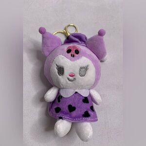 Sanrio Kuromi plush keychain night time pajama kuromi bag charm
